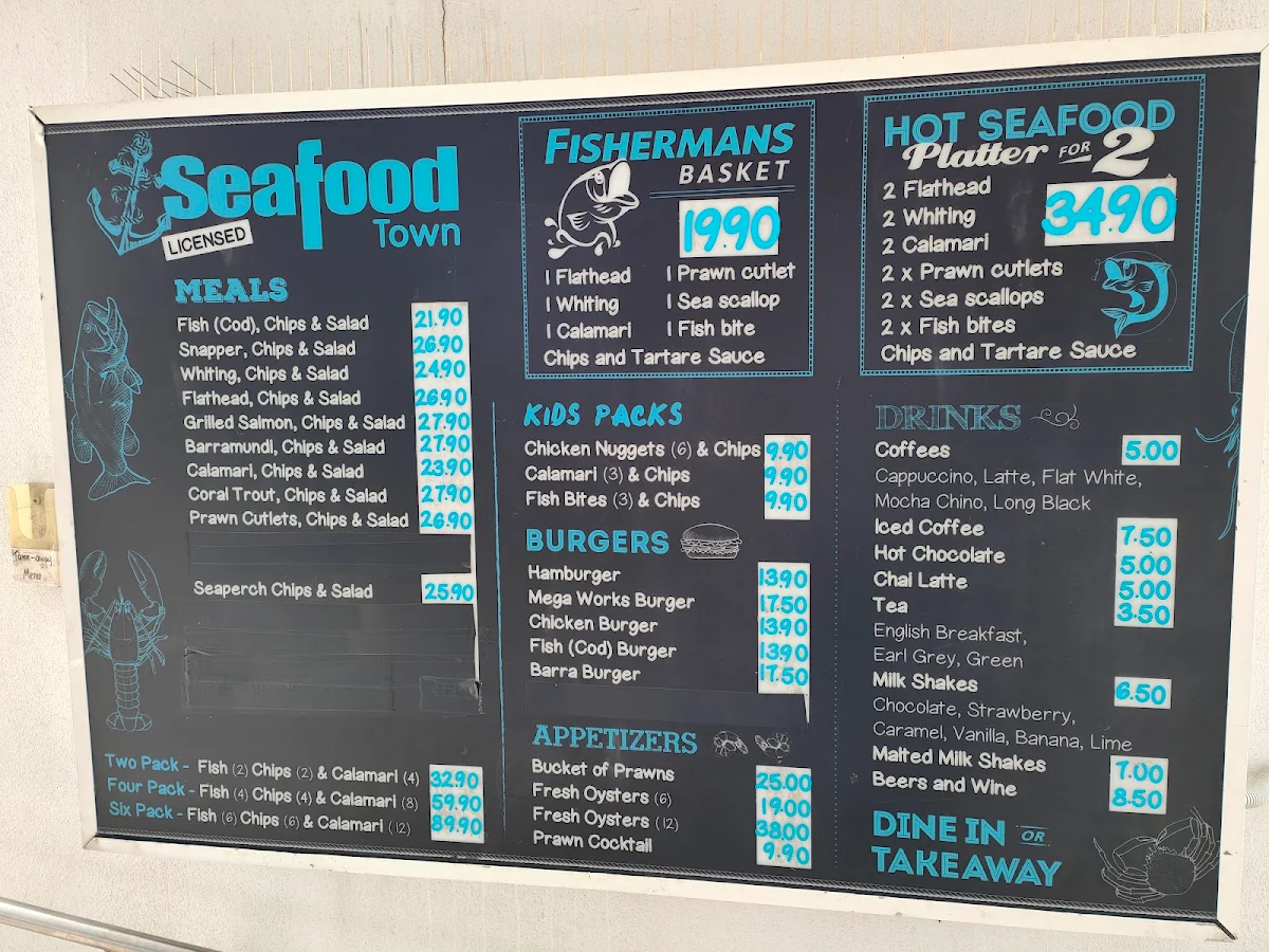 Menu, Seafood Town
