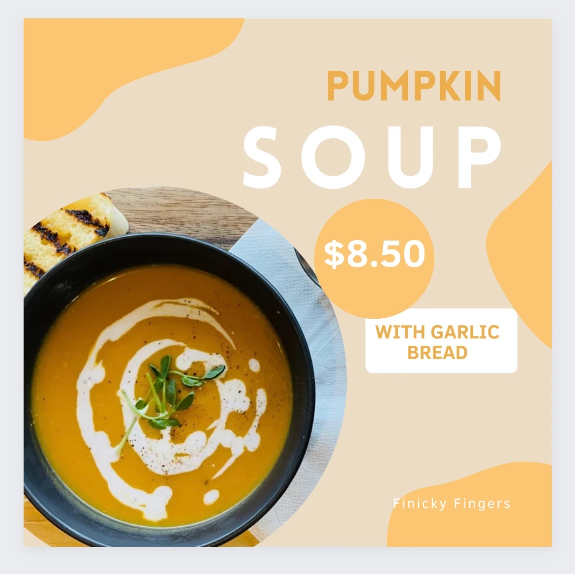 Menu, Finicky Fingers