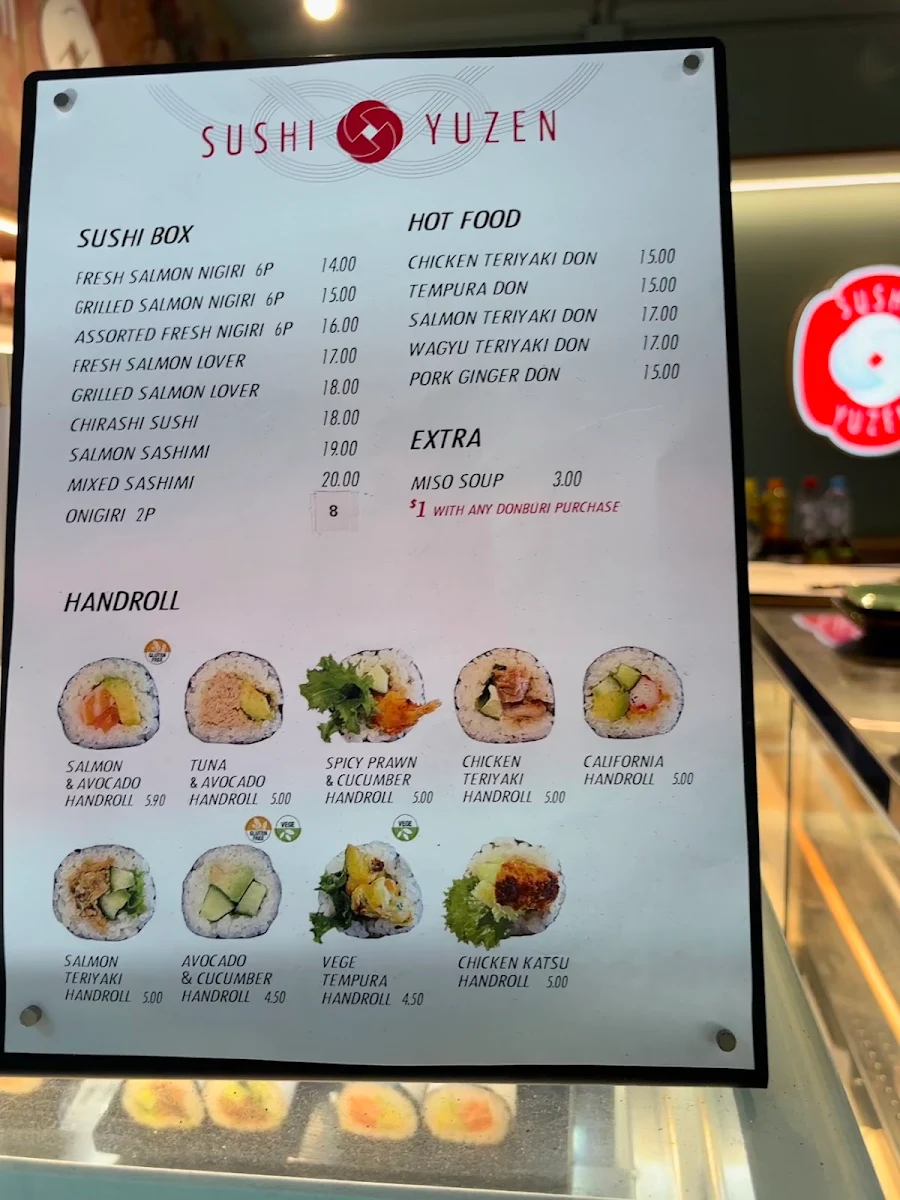Menu, Sushi Yuzen