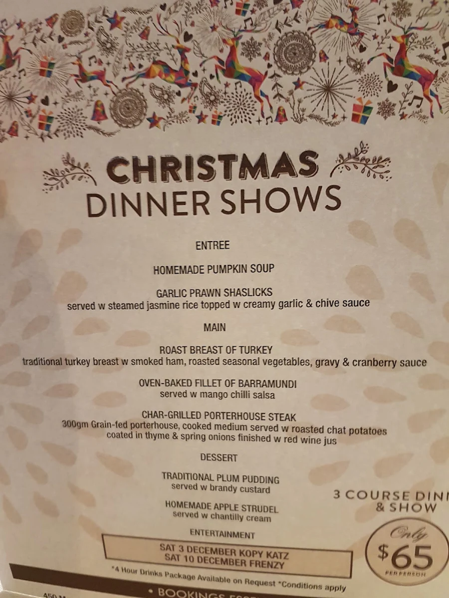 Menu, Clovercrest Hotel