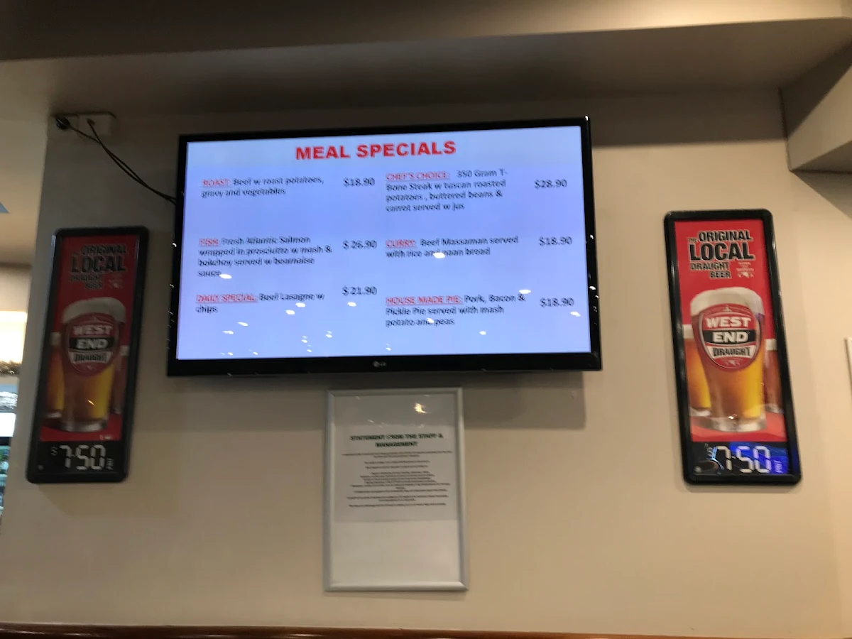 Menu, Clovercrest Hotel