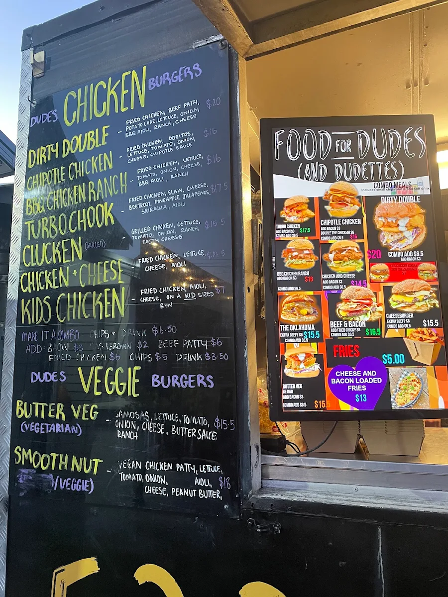 Menu, Food For Dudes