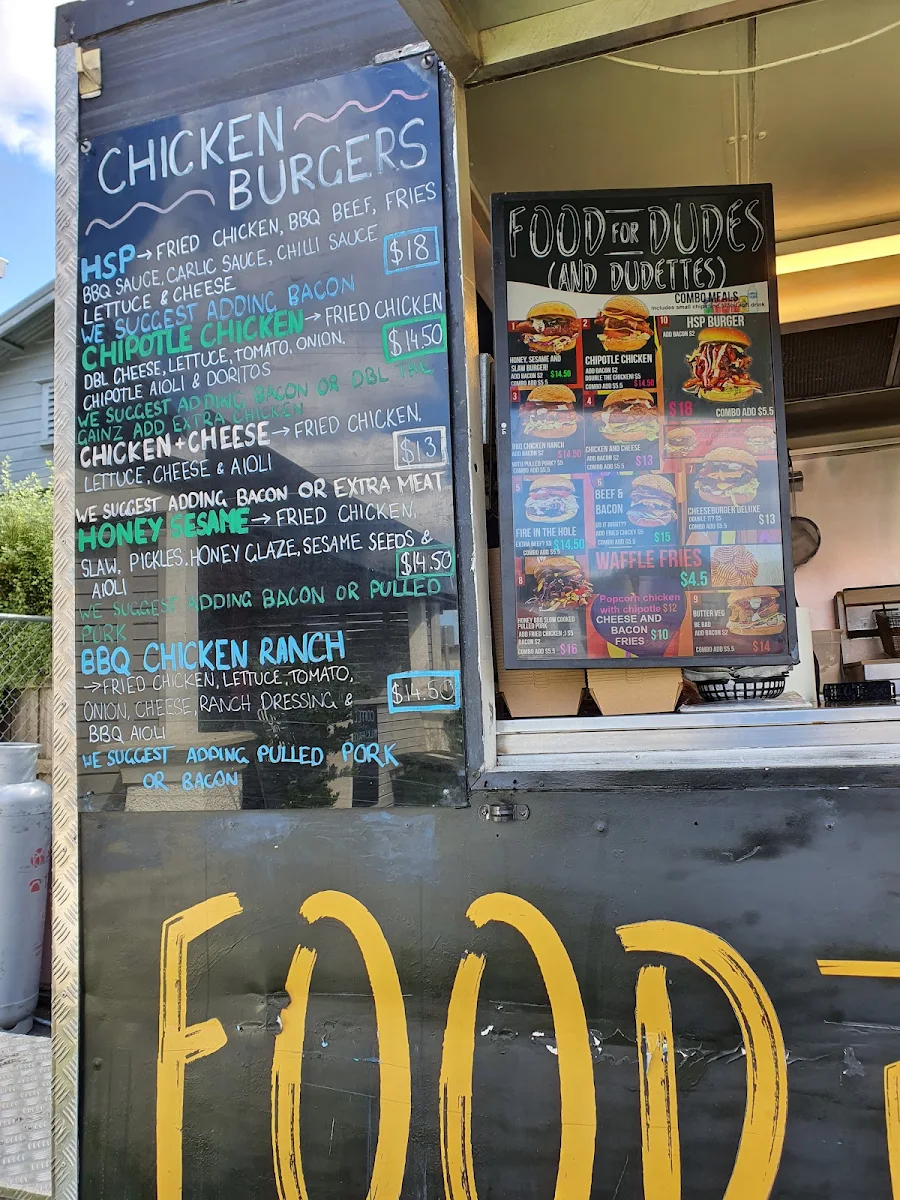 Menu, Food For Dudes