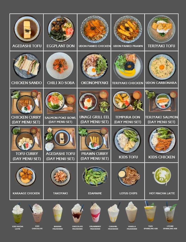 Menu, Tokyo Canteen