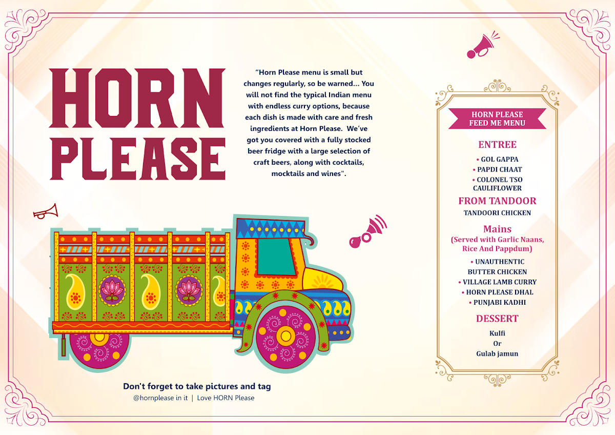 Menu, Horn Please