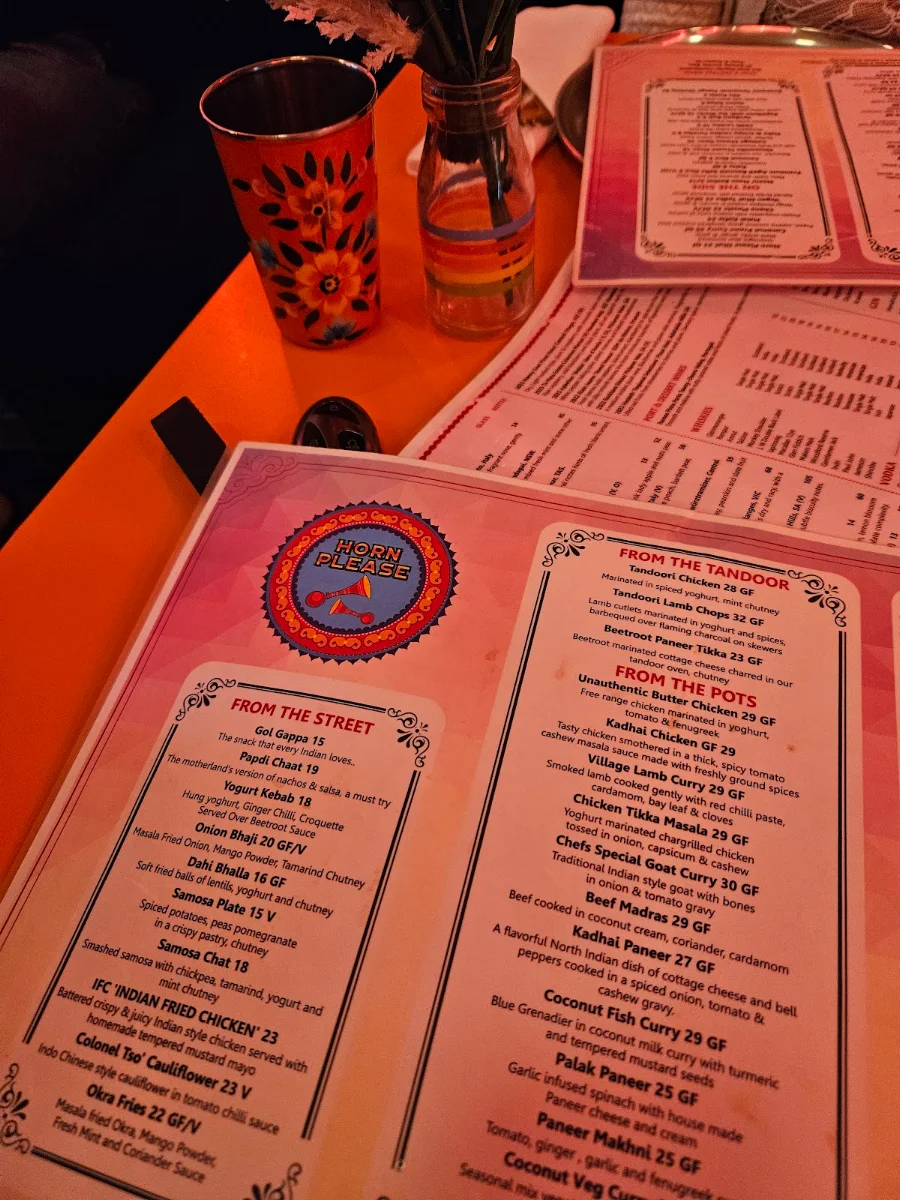 Menu, Horn Please