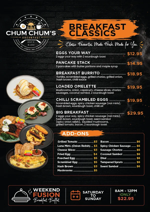 Menu, CHUM CHUMS
