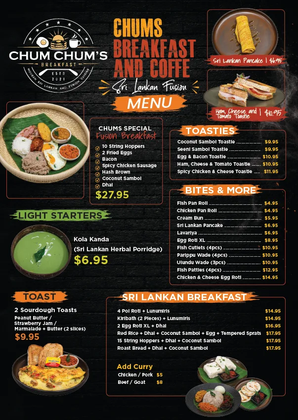 Menu, CHUM CHUMS