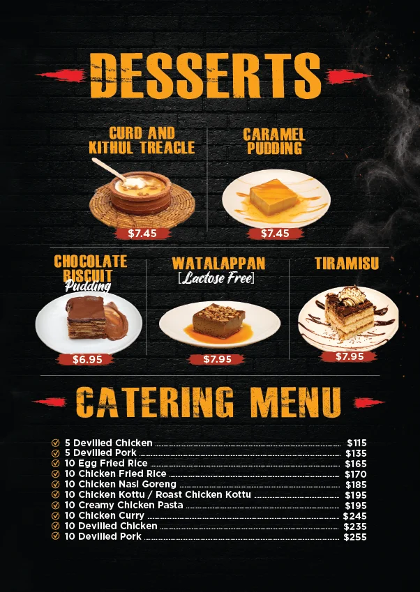 Menu, CHUM CHUMS