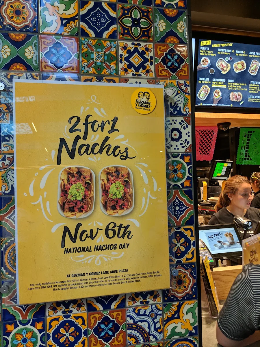 Menu, Guzman y Gomez - Lane Cove