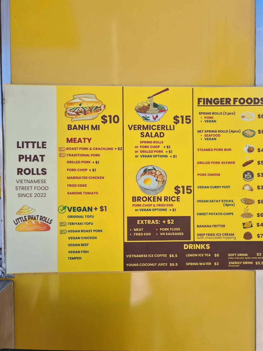 Menu, Little Phat Rolls