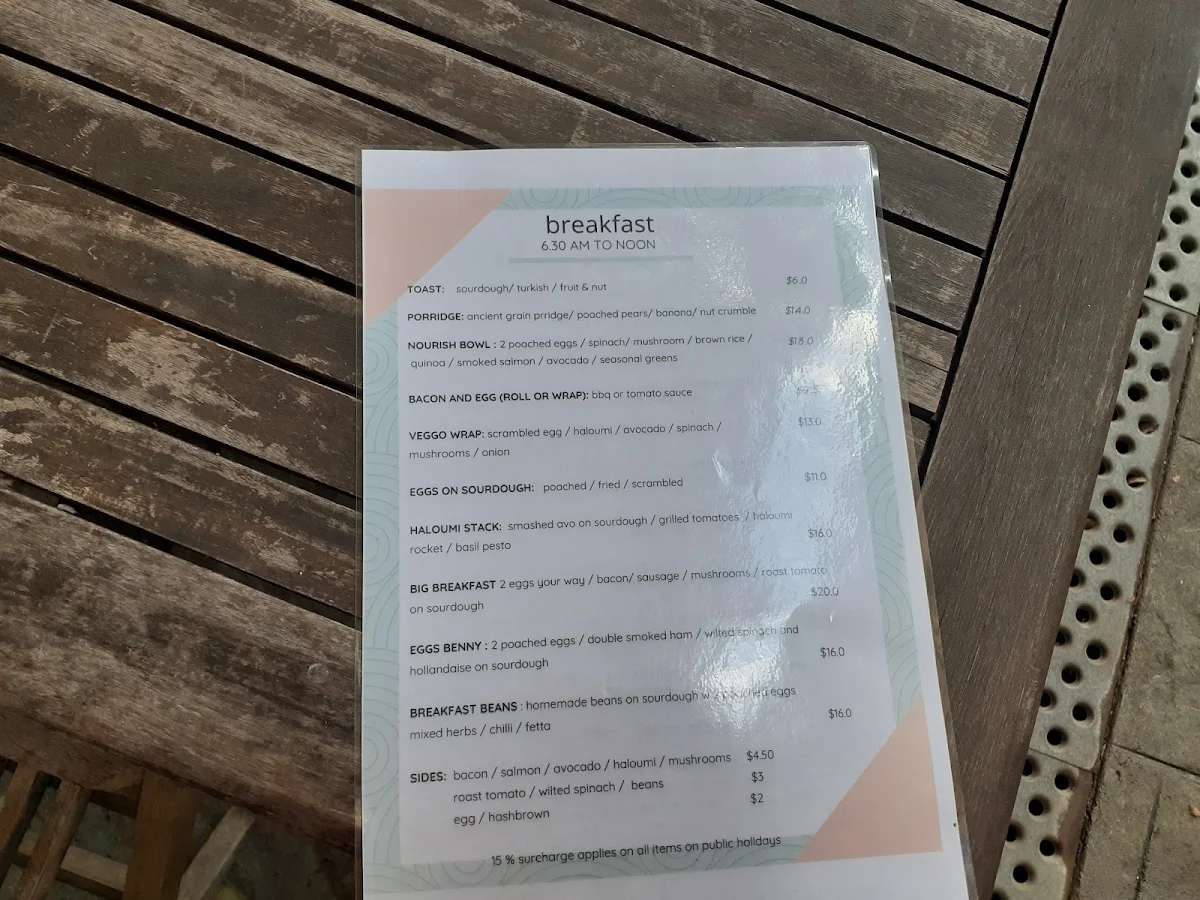 Menu, Brown Sugar