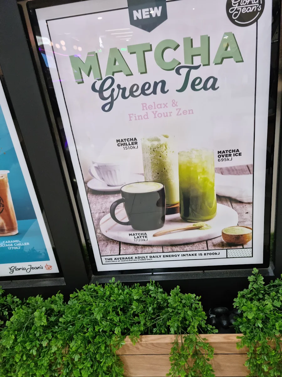 Menu, Gloria Jean's Adelaide Myer Centre