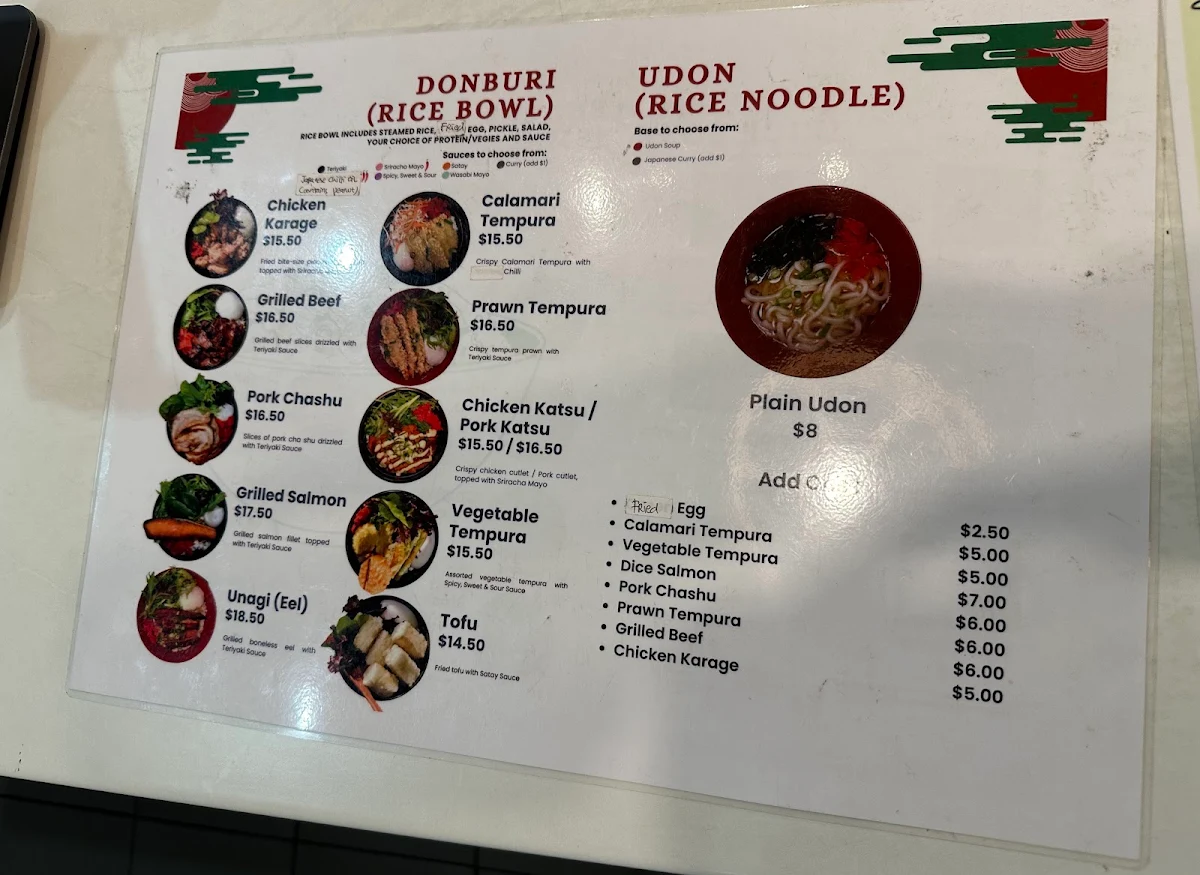 Menu, Take 8 Cafe