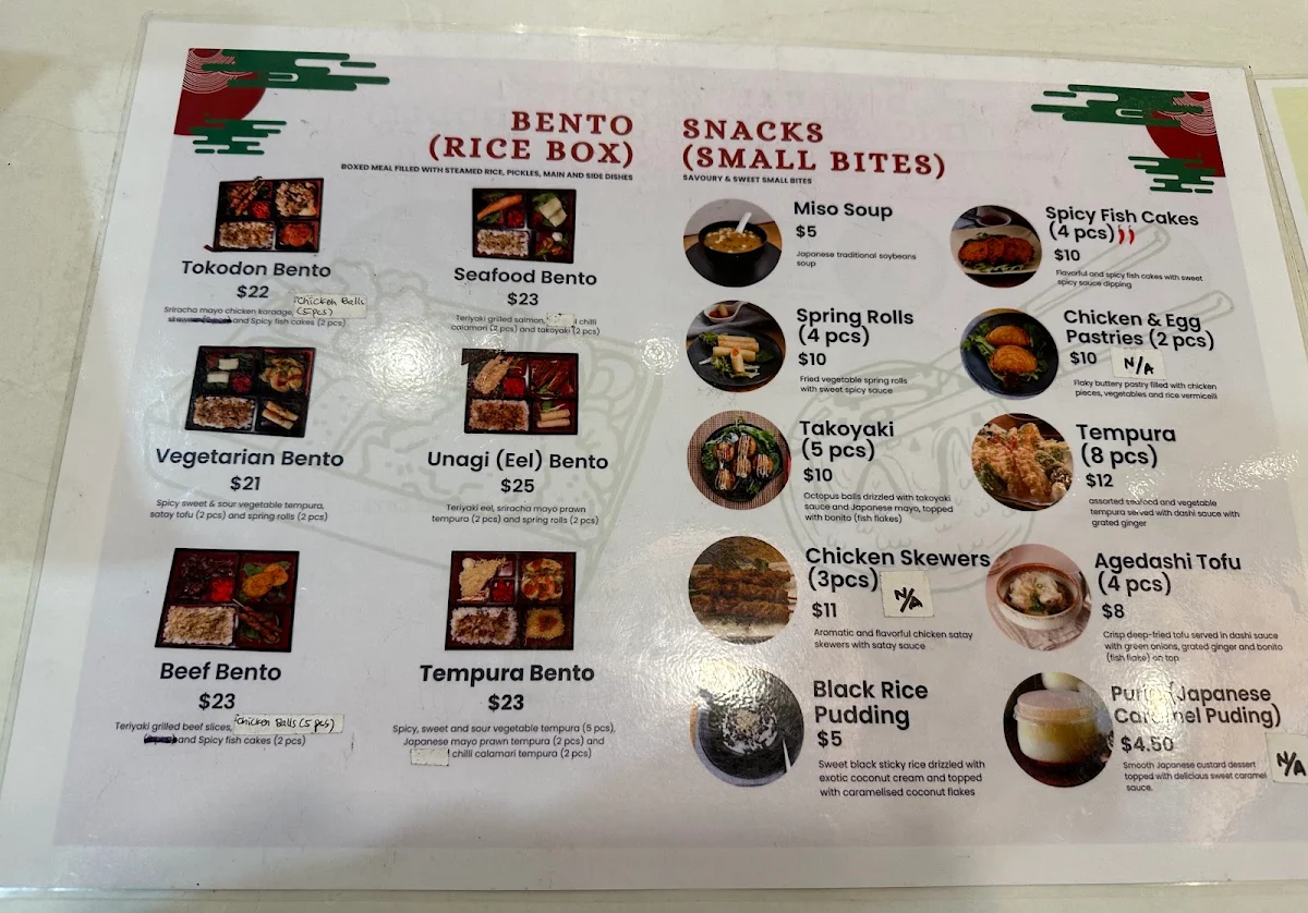 Menu, Take 8 Cafe