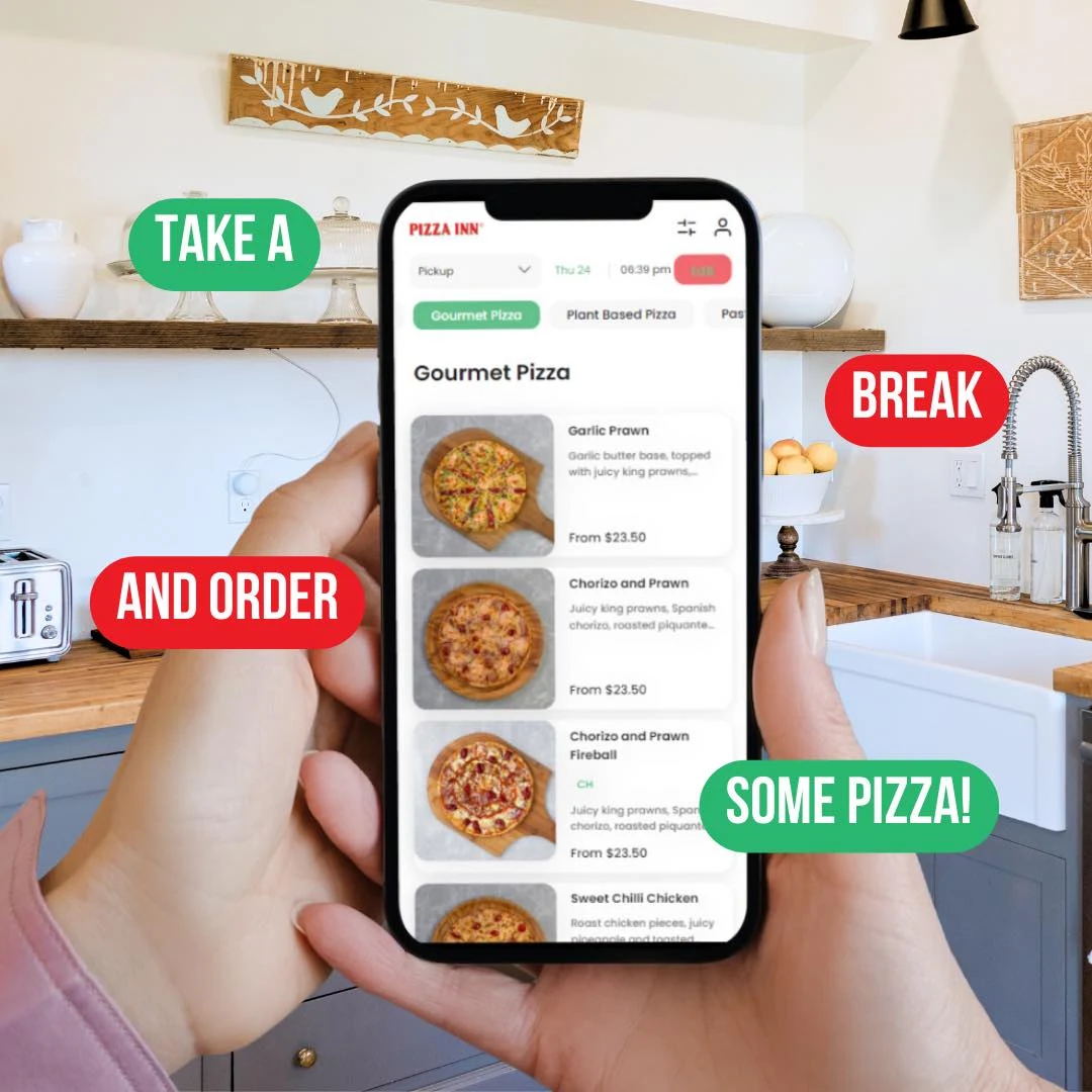 Menu, Pizza Inn
