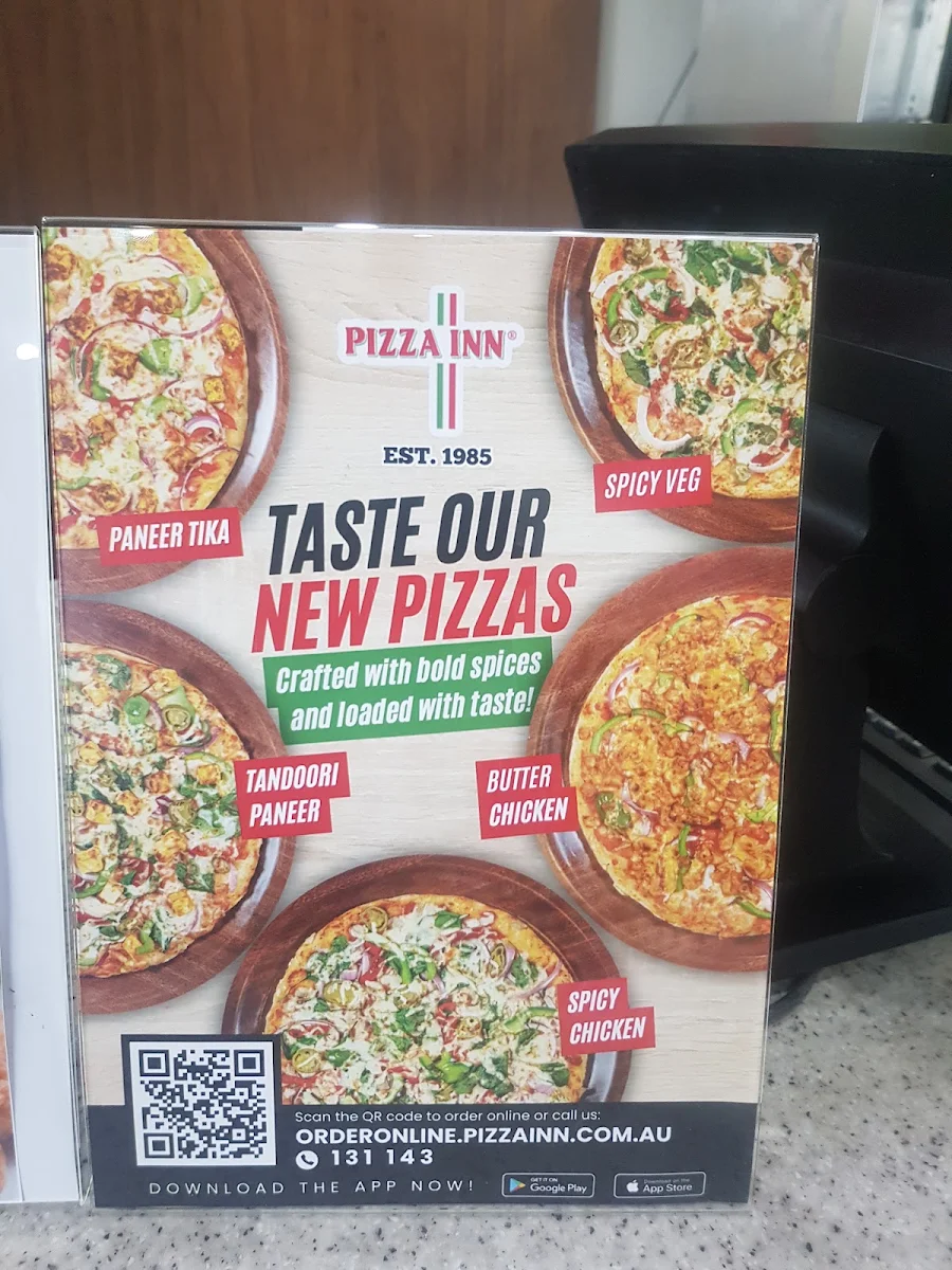 Menu, Pizza Inn