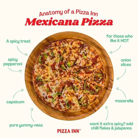 Menu, Pizza Inn