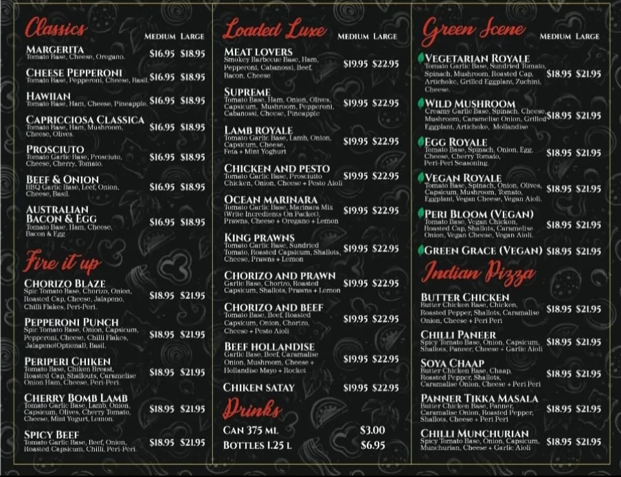 Menu, Krish Pizzeria and Ribs - Pizza Restaurant in Willoughby