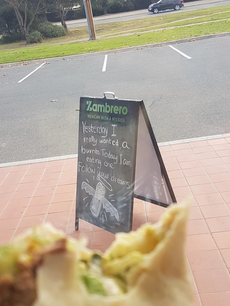 Menu, Zambrero