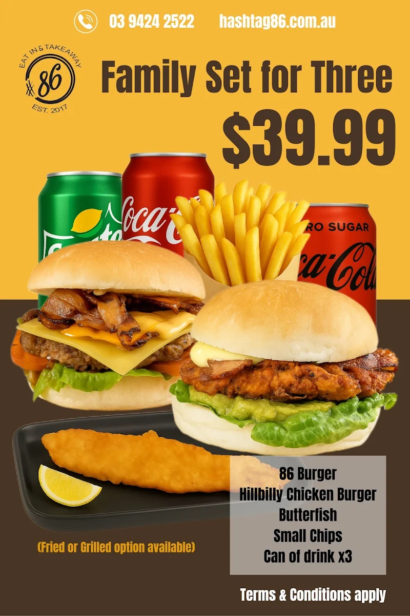 Menu, Hashtag 86