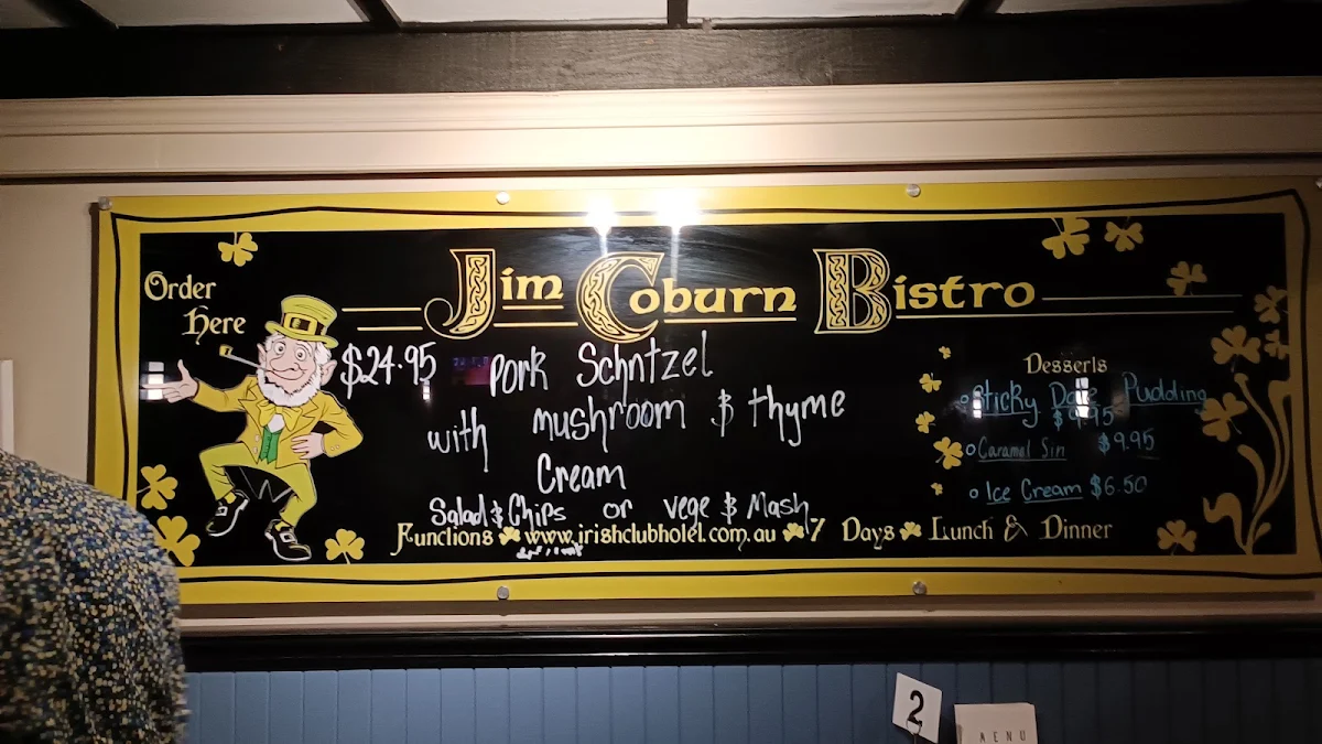 Menu, The Irish