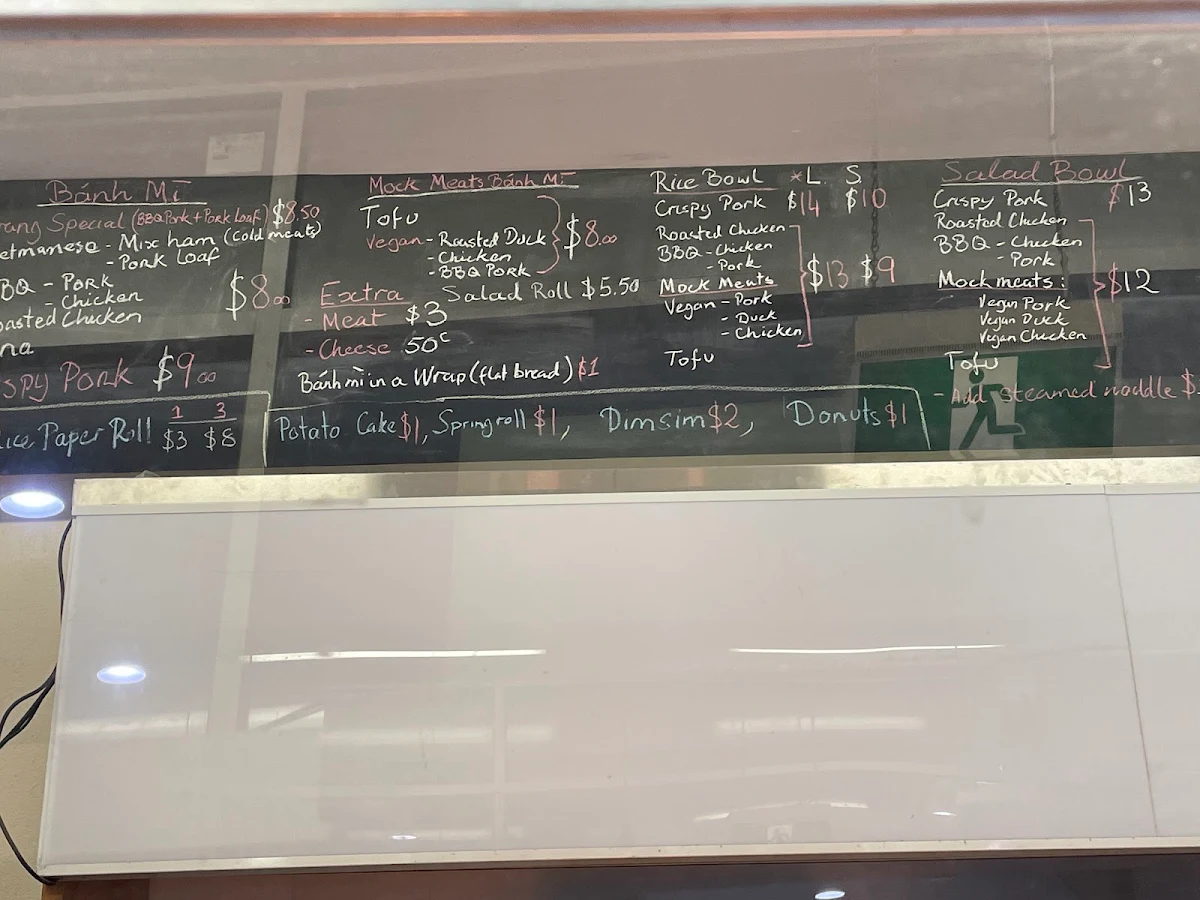Menu, Trang Bakery & Cafe