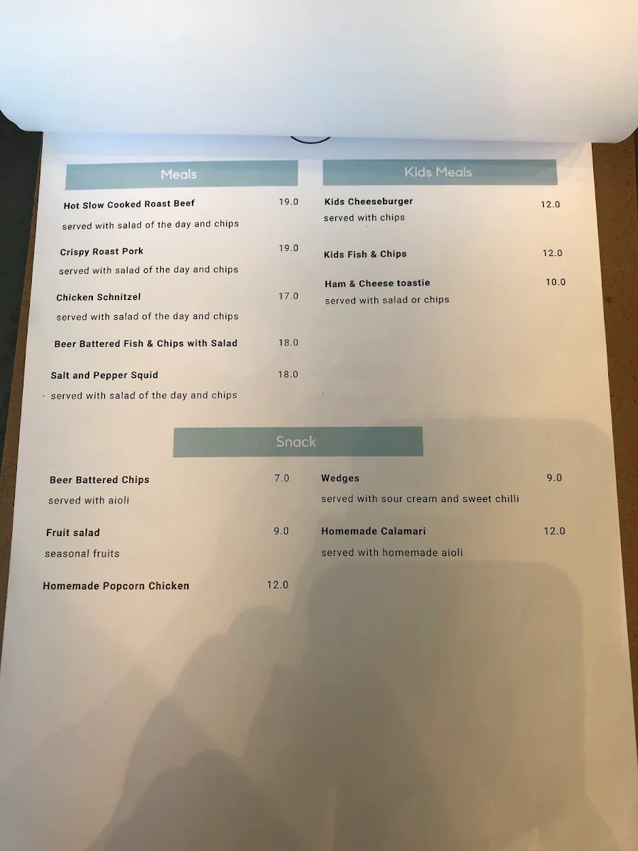 Menu, Kiitos Cafe