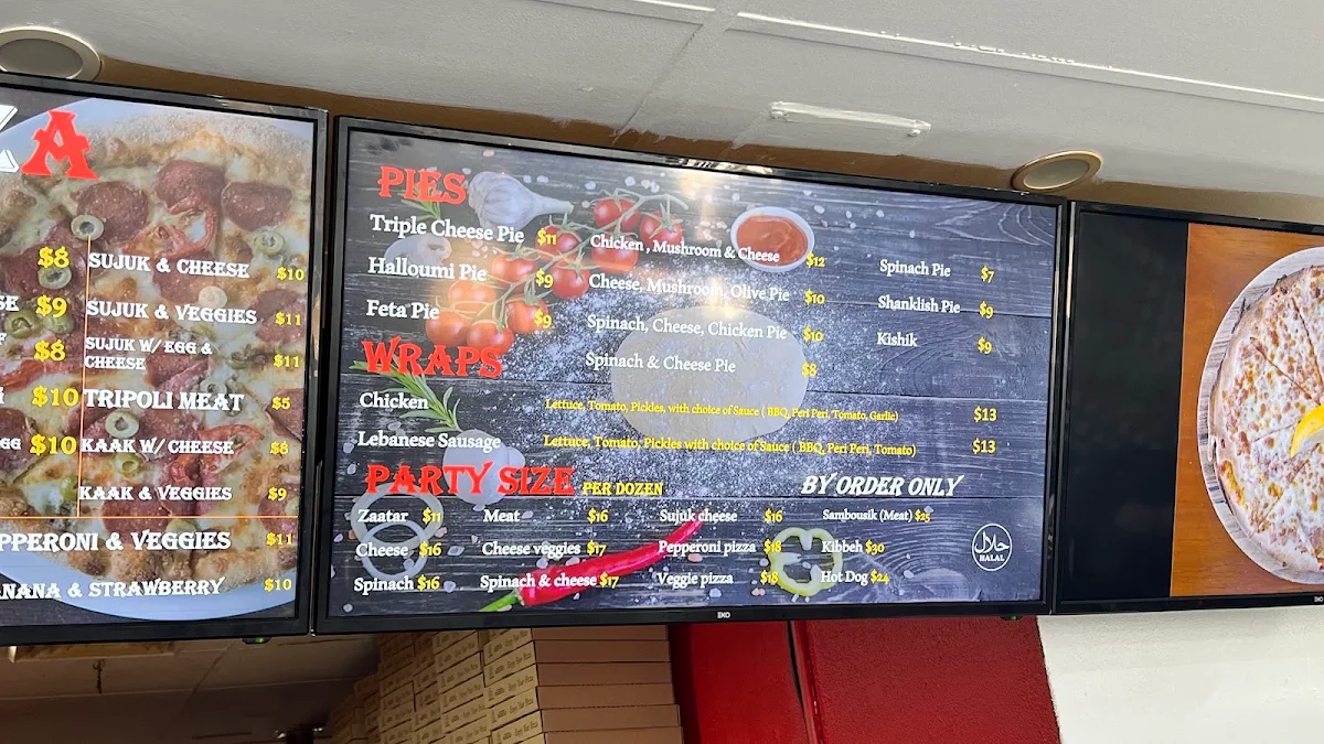 Menu, Star Pizza Bakery