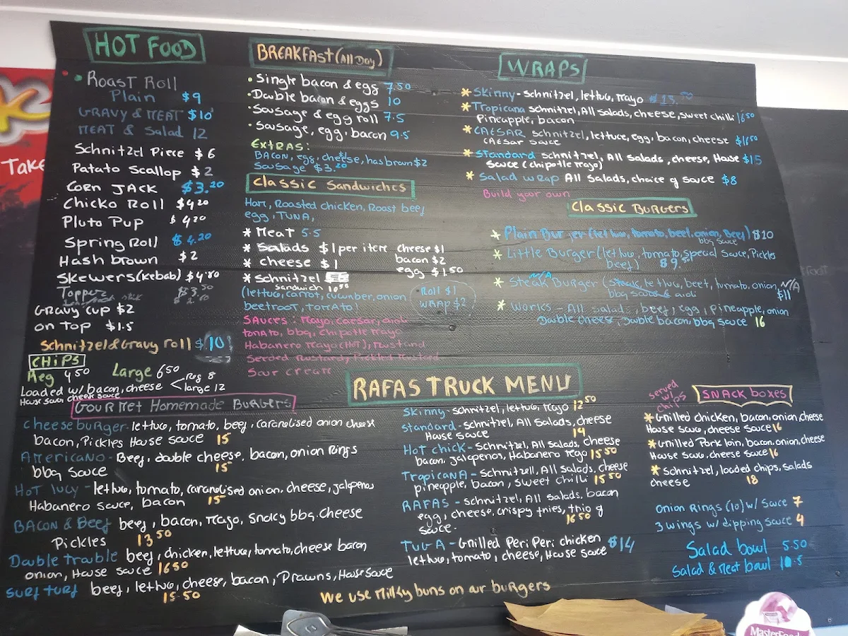 Menu, Rafas Takeaway