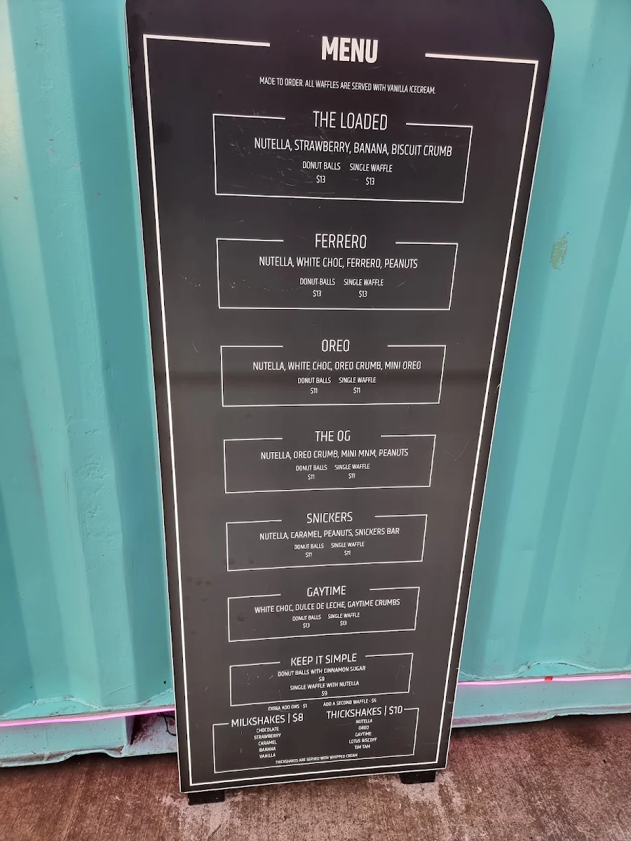 Menu, Donut Tempt Me Blacktown
