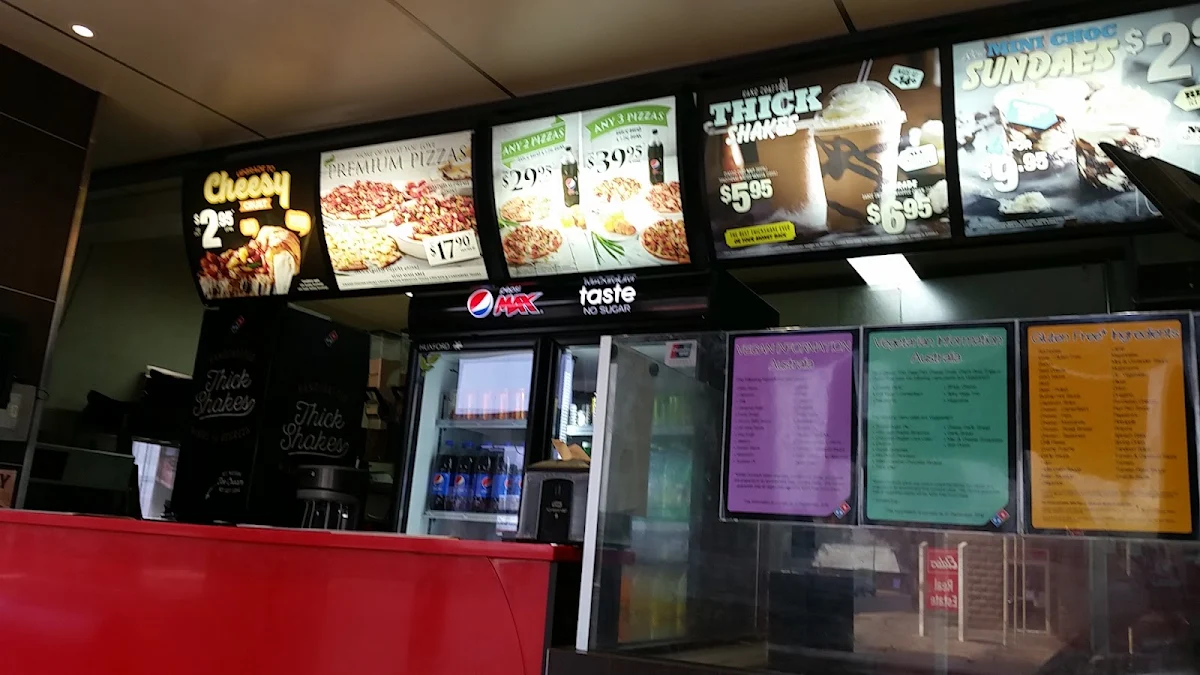Menu, Domino's Pizza Alice Springs