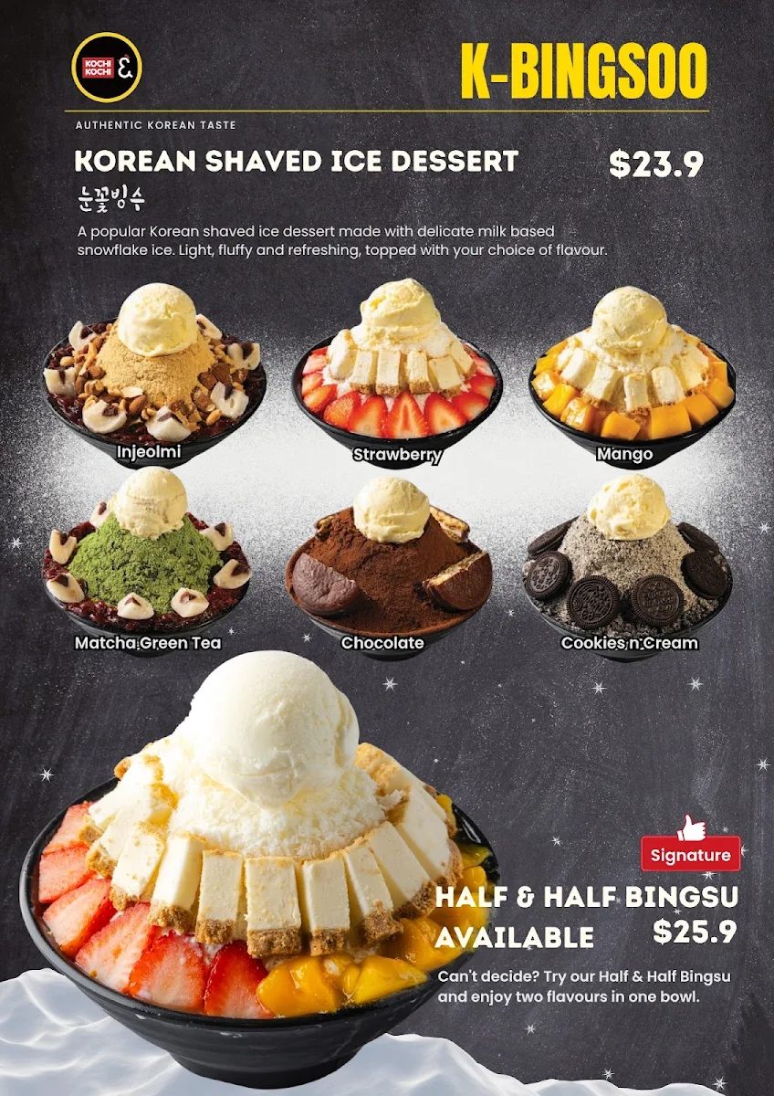 Menu, KOCHI KOCHI (Korean Chicken &)