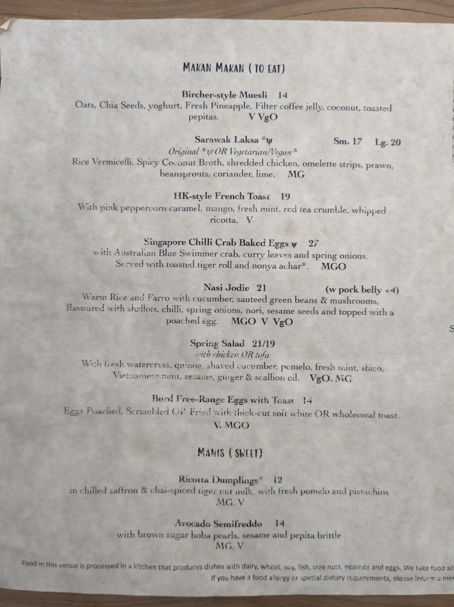 Menu, Masak Masak