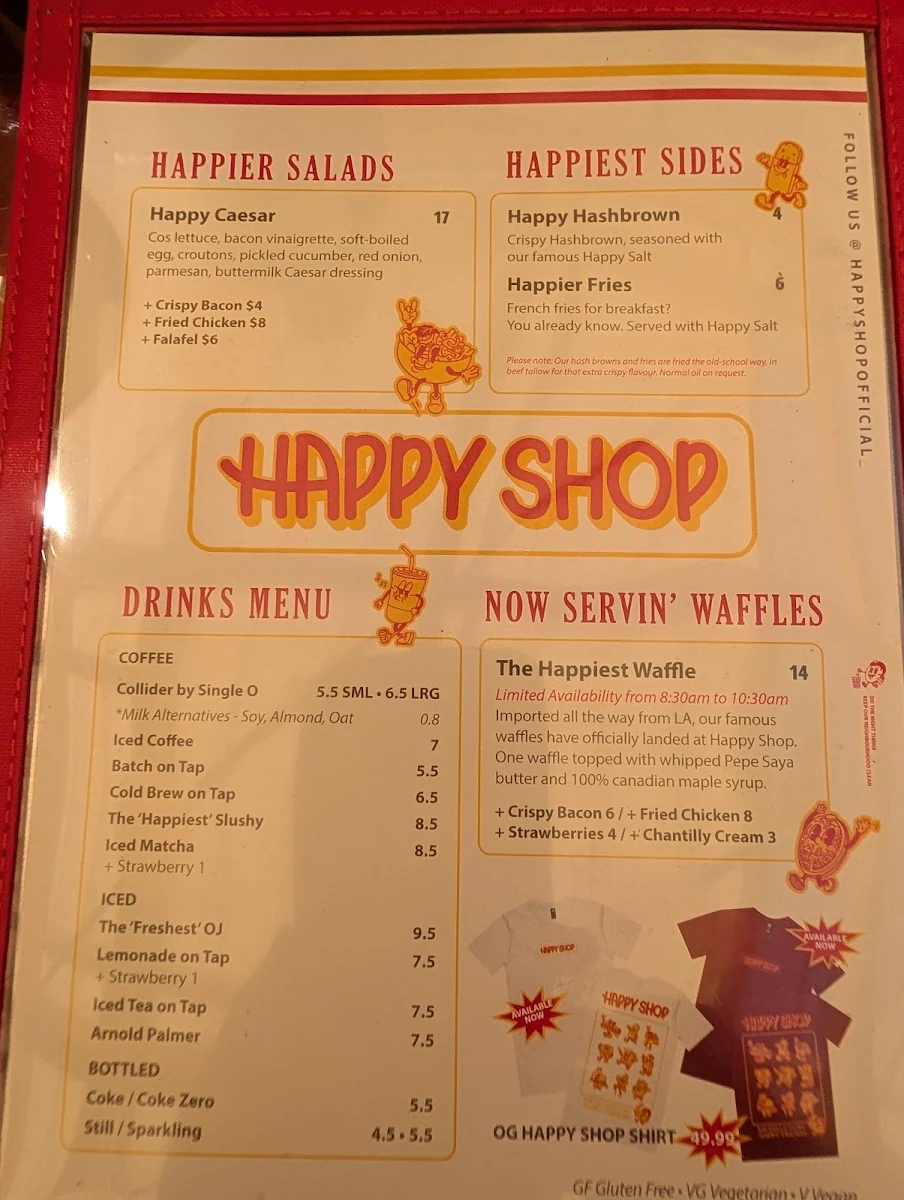Menu, Happyfield
