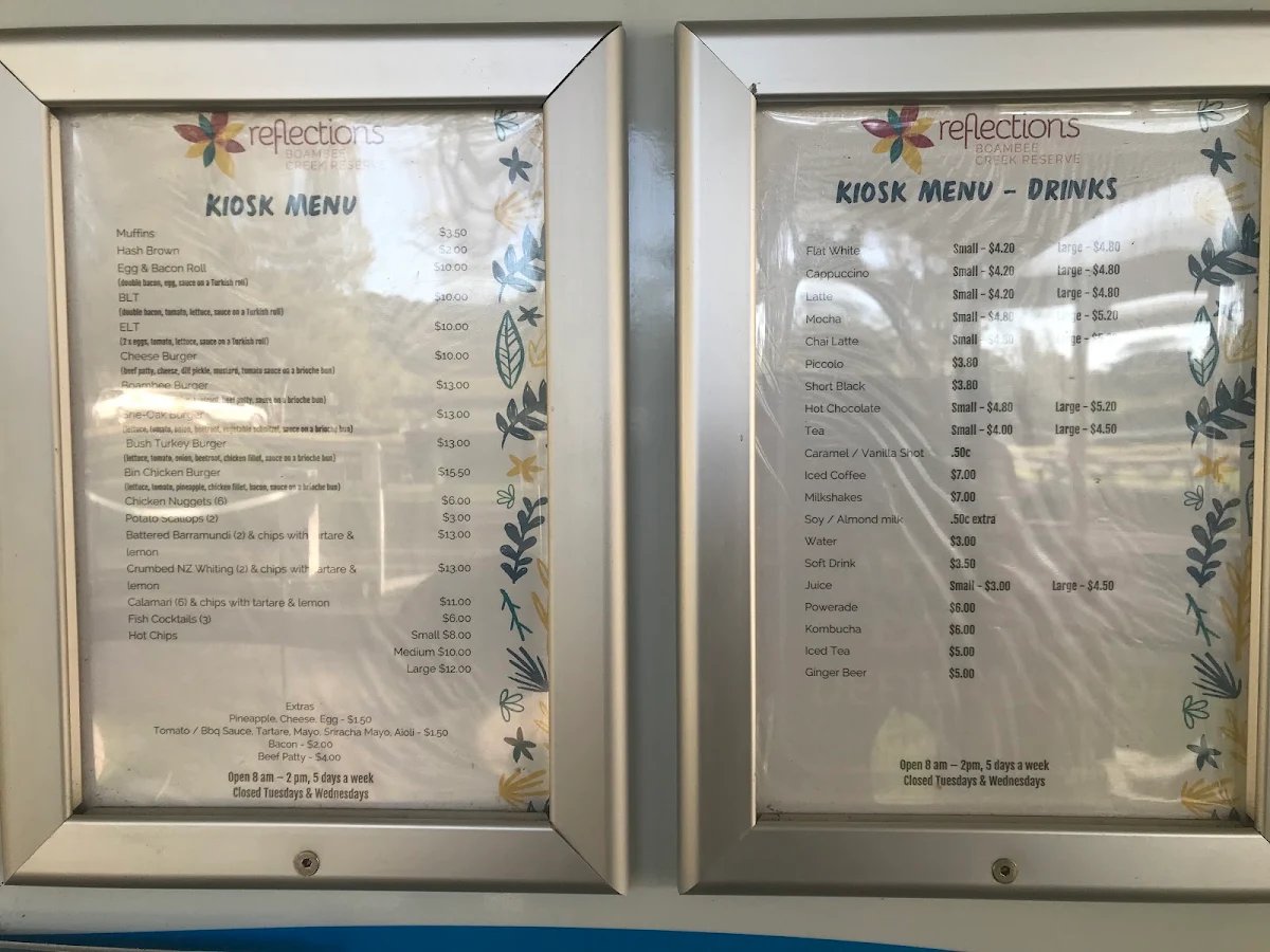 Menu, Soley's On The Creek Cafe and Cakery - Boambee Creek Reserve Kiosk