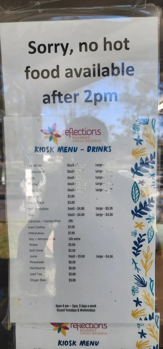 Menu, Soley's On The Creek Cafe and Cakery - Boambee Creek Reserve Kiosk