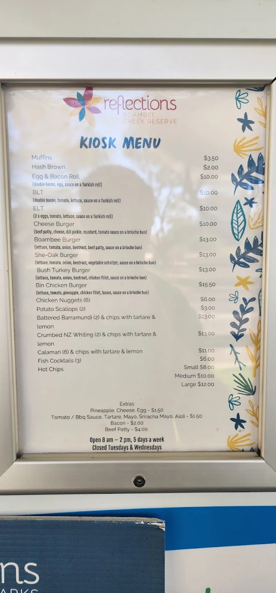 Menu, Soley's On The Creek Cafe and Cakery - Boambee Creek Reserve Kiosk