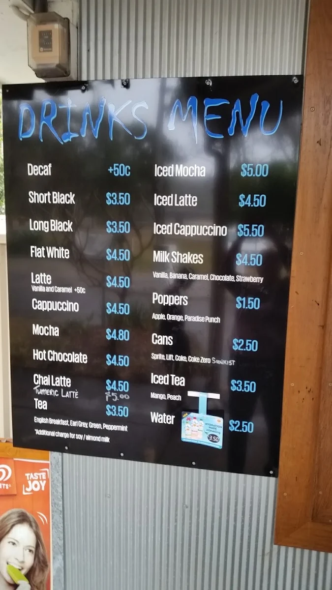 Menu, Soley's On The Creek Cafe and Cakery - Boambee Creek Reserve Kiosk