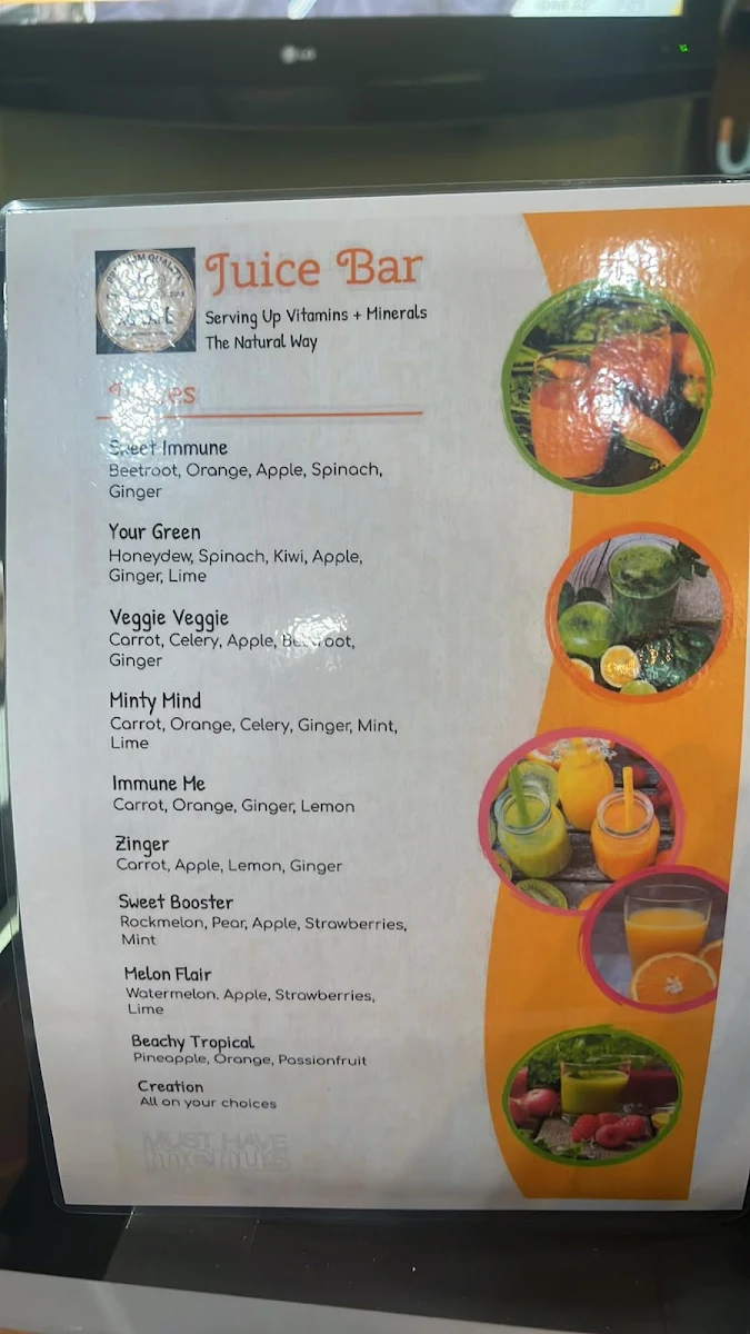Menu, KQ Cafe