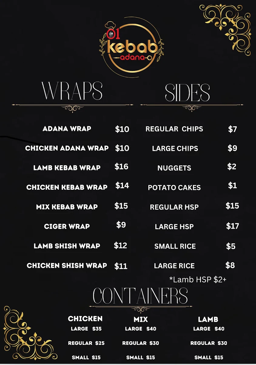 Menu, 01 Kebab