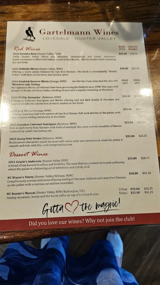 Menu, The Deck Cafe Lovedale