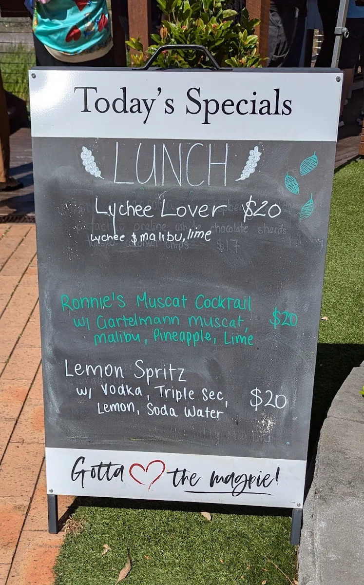 Menu, The Deck Cafe Lovedale