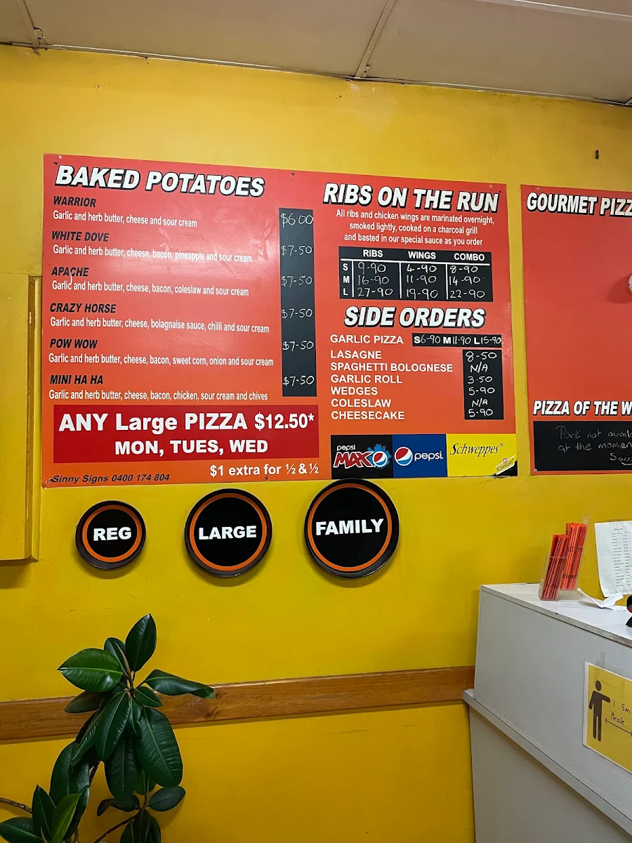 Menu, Jeronimos Pizza