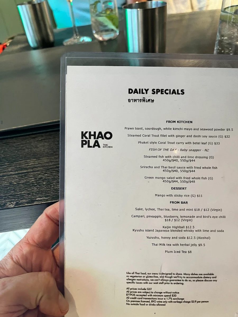 Menu, Khao Pla