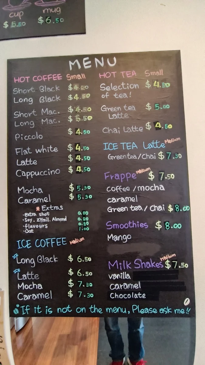 Menu, The Coffee Doctor