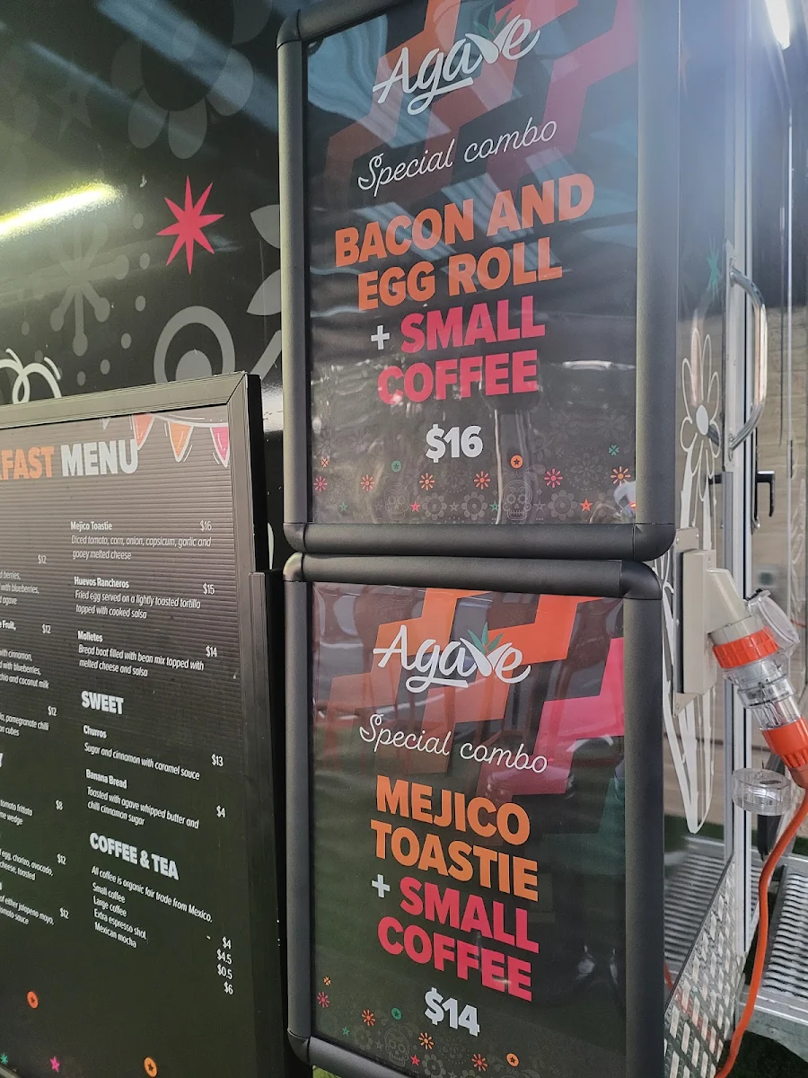 Menu, Agave Mexican Food Truck