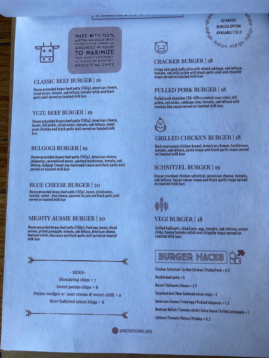Menu, Redstone & Projects Co Newington