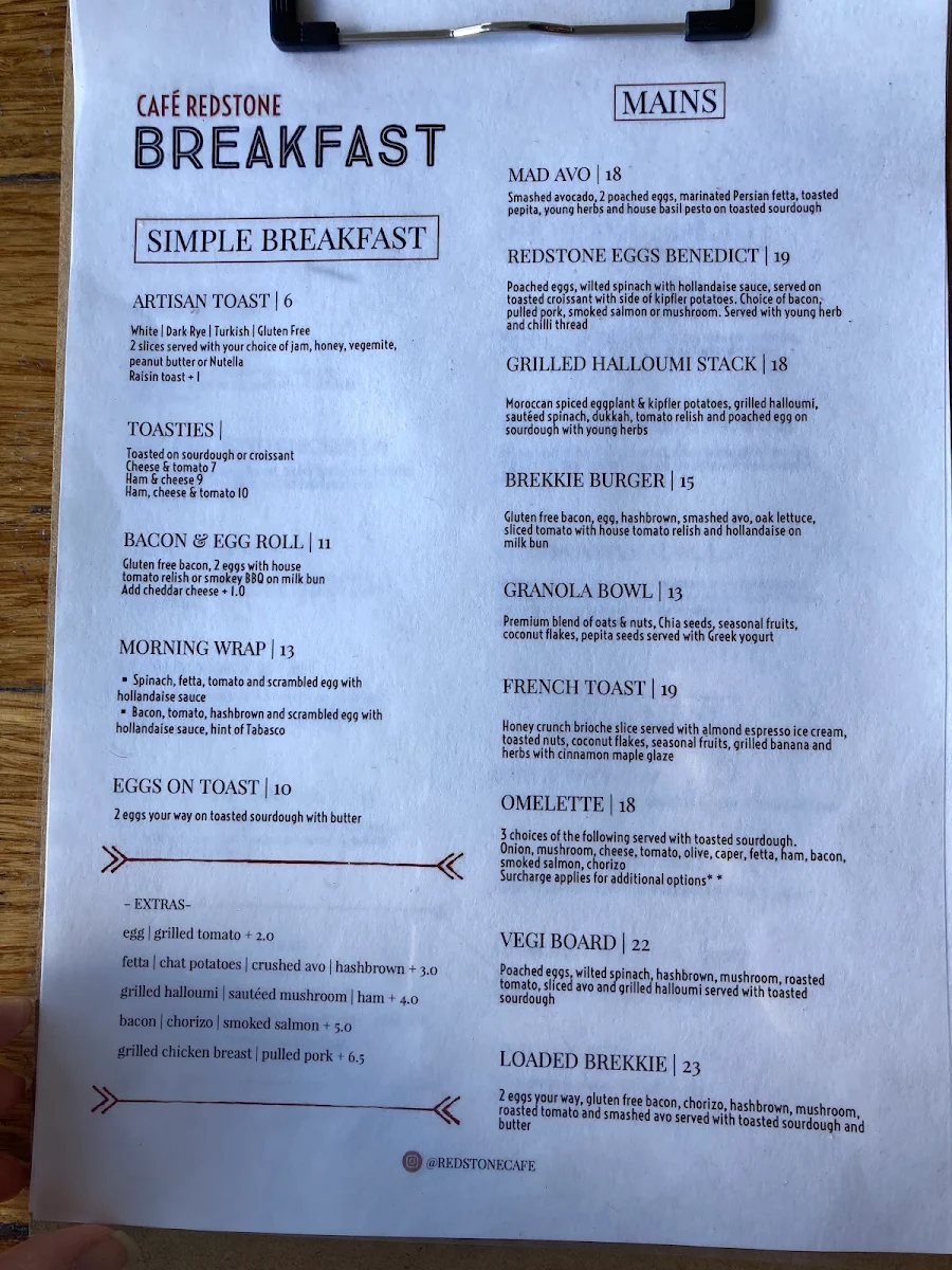 Menu, Redstone & Projects Co Newington