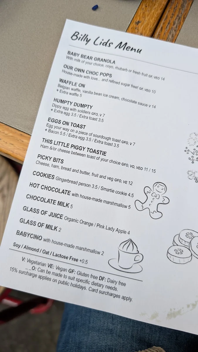 Menu, The General Food Store